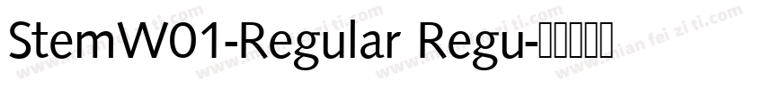 StemW01-Regular Regu字体转换